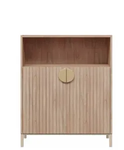 DD Honey Metal Base 2 Door Cupboard thumbnail 1