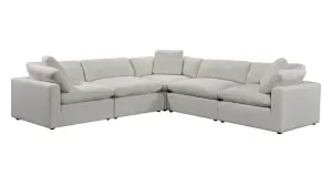 VI Cloud Fabric Upholstered Modular Corner Lounge with Ottoman thumbnail 1
