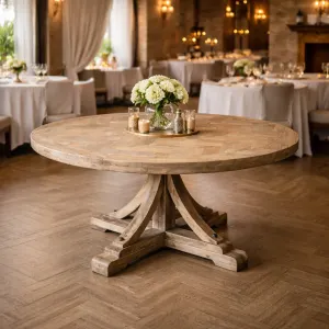 MF Brussels Recycled Elm Timber Round Dining Table thumbnail 5