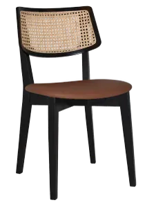EZ Phoenix Solid Timber Framed Rattan Back Hospitality Dining Chair thumbnail 9