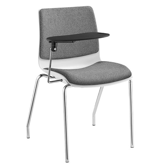 ST Pod Upholstered 4 Leg White Shell Training Chair