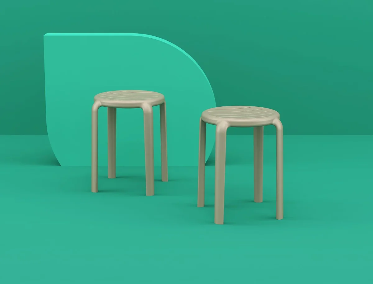 FL Tom Hospitality Outdoor Stackable Dining Stool