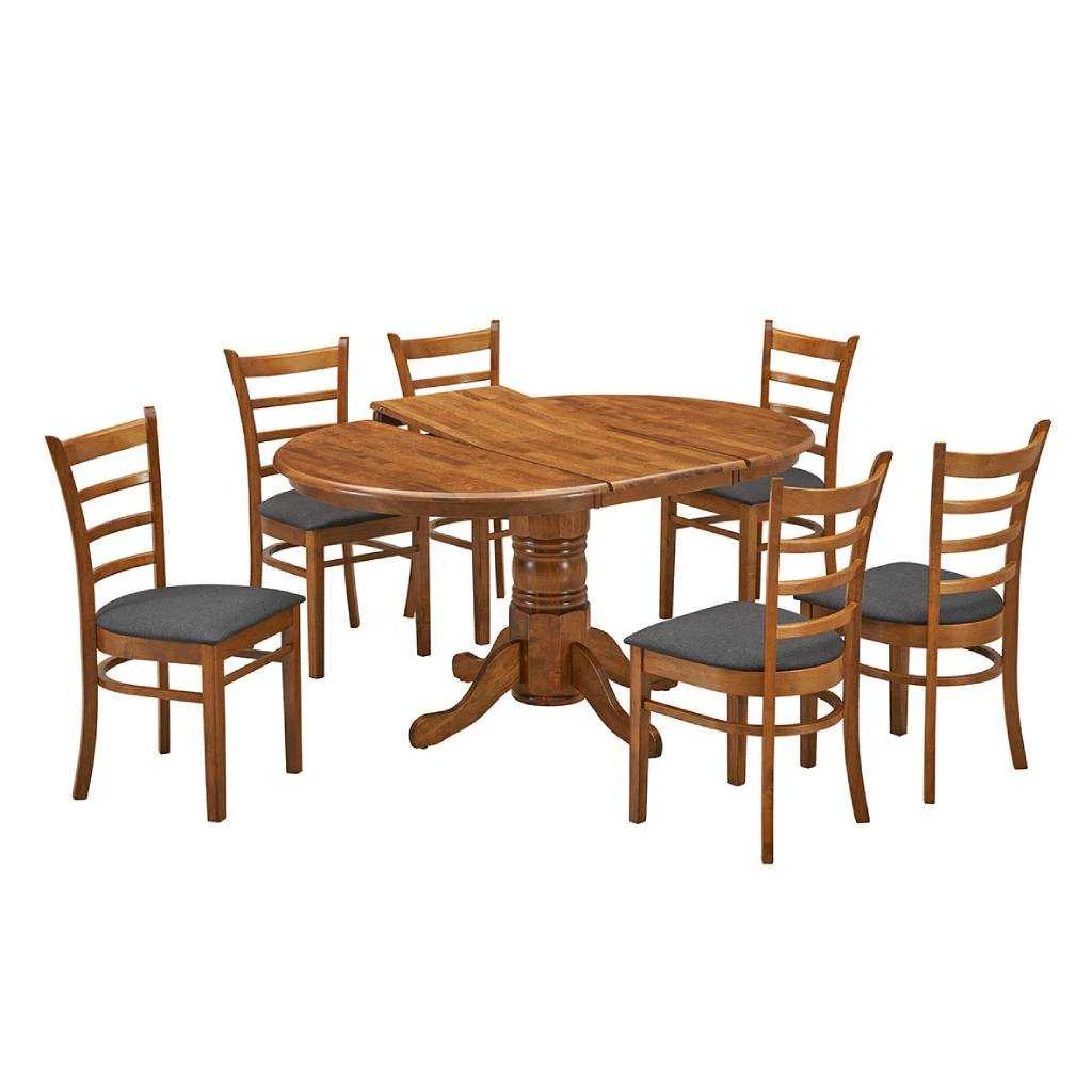 VI Mackay Solid Timber Fabric Seat Dining Chair