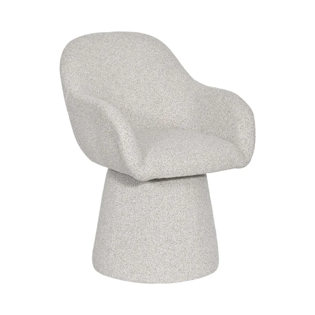 VI Adsila Carter Fabric Upholstered Swivel Dining Chair