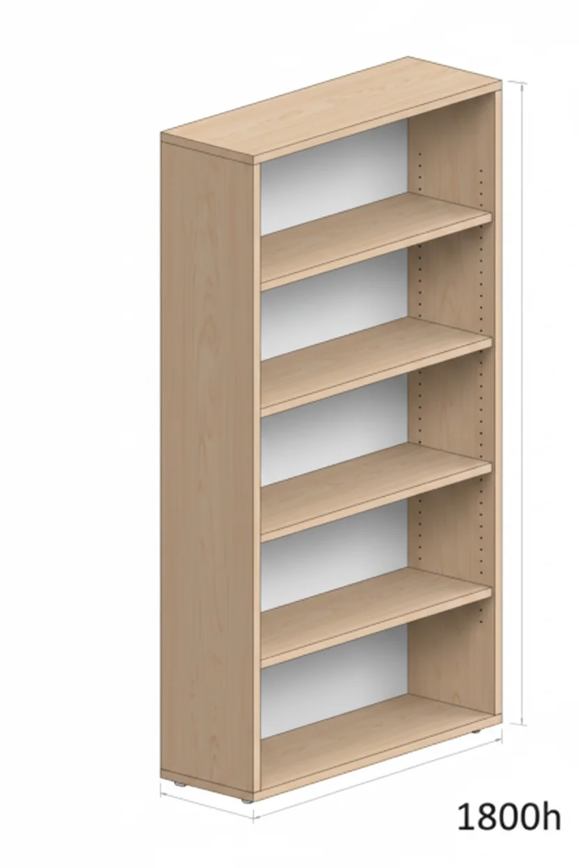 DD Accent Adjustable Shelves 1800mm High Open Bookcase