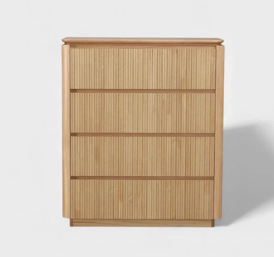 MD Prado Solid Timber 4 Drawer Tallboy