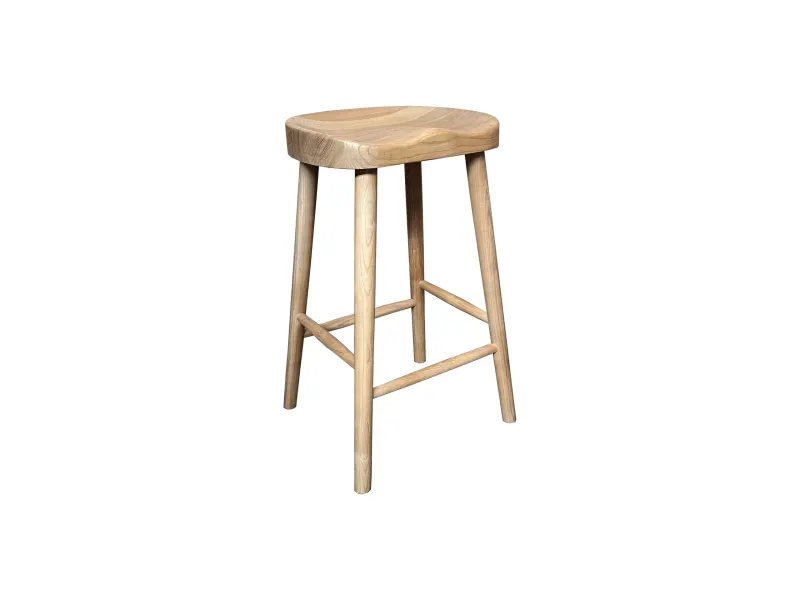 MF Tractor Solid Timber Counter Stool