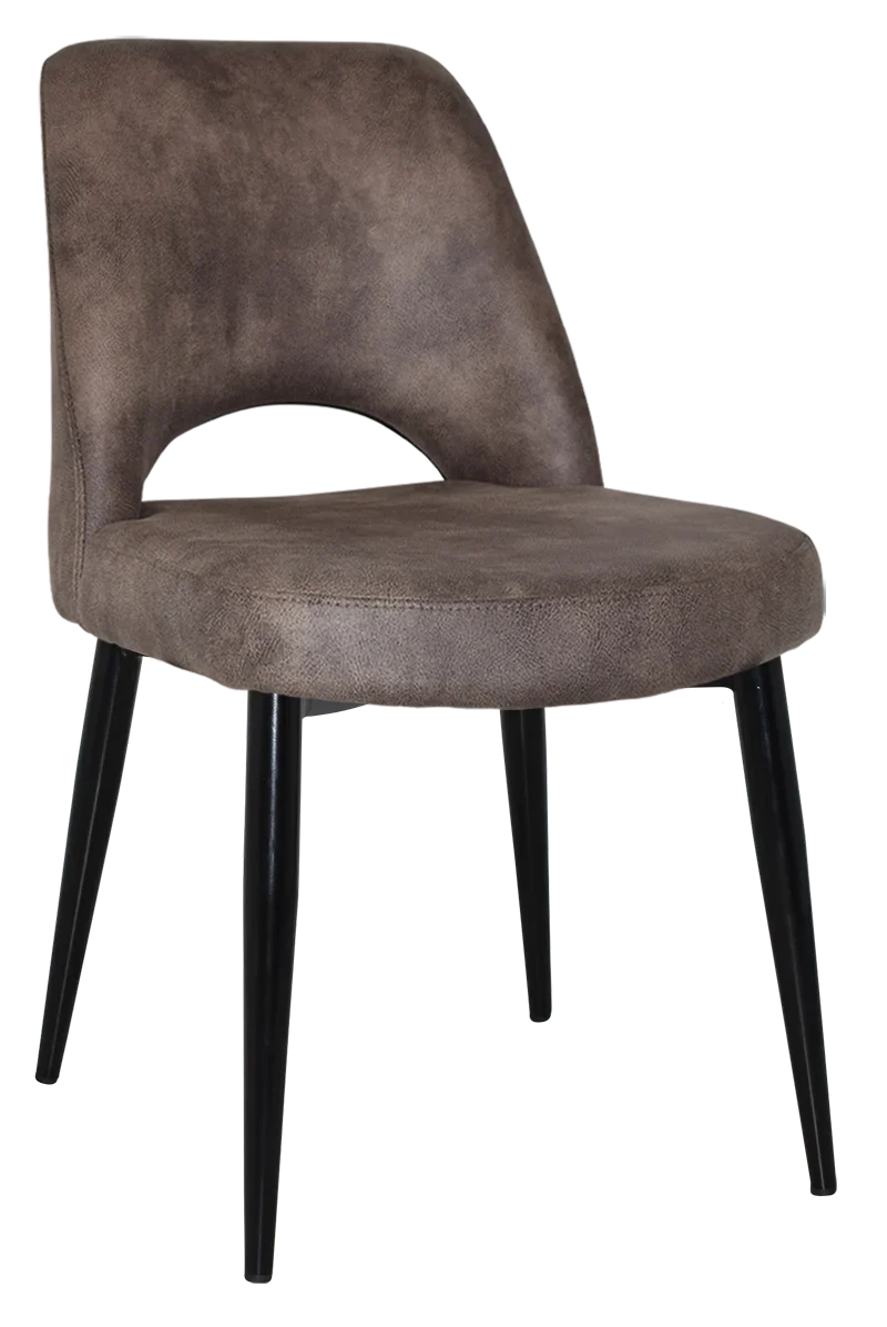 EZ Albury Black Metal Leg Upholstered Hospitality Dining Chair