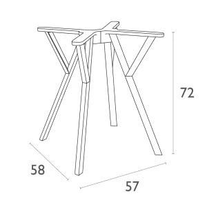 FL Max Hospitality Outdoor Table Base – Small thumbnail 3