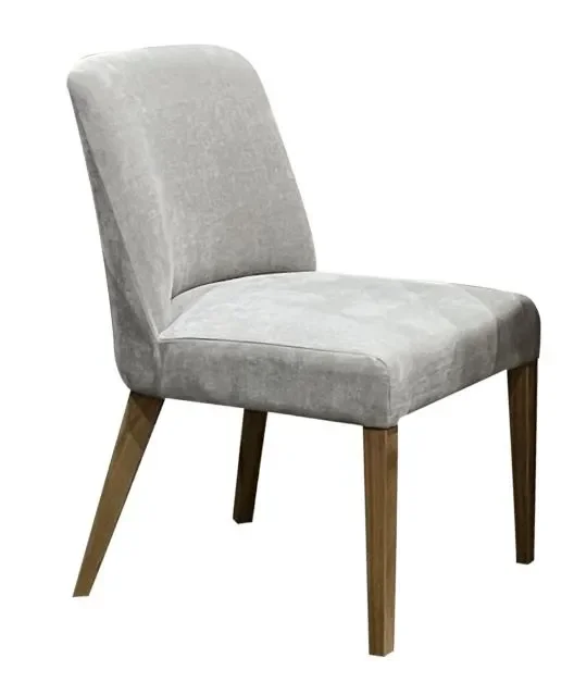 MD Dole Fabric Upholstered Timber Leg Dining Chair -Pearl