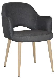 EZ Albury Birch Colour Metal Leg Upholstered Hospitality Dining Armchair thumbnail 15