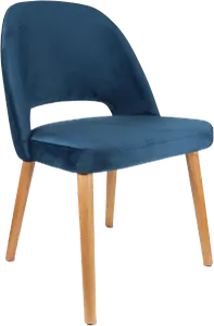 FL Semifreddo Velvet Upholstered Timber Legs Hospitality Chair thumbnail 1