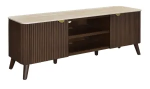 VI Cotswold Stone Top Solid Timber 2 Drawer and 2 Niches TV Unit thumbnail 3