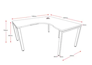RL Infinity Profile Leg Corner Desk thumbnail 3