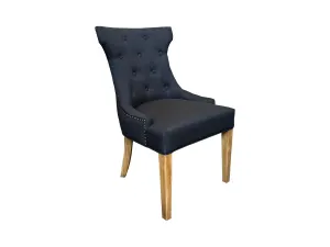 MF Carlos Fabric Upholstered Timber Leg Dining Chair thumbnail 1