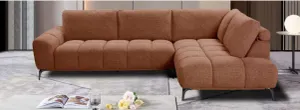 VI Odette Fabric Upholstered 3 Seater Sofa with Chaise thumbnail 1