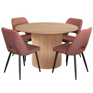 BT Miami 120cm Diameter Timber Round Dining Table with 4 Zara Chair Set thumbnail 13