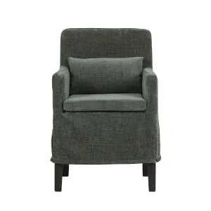 CR Bilboa Fabric Upholstered Timber Leg Armchair thumbnail 1