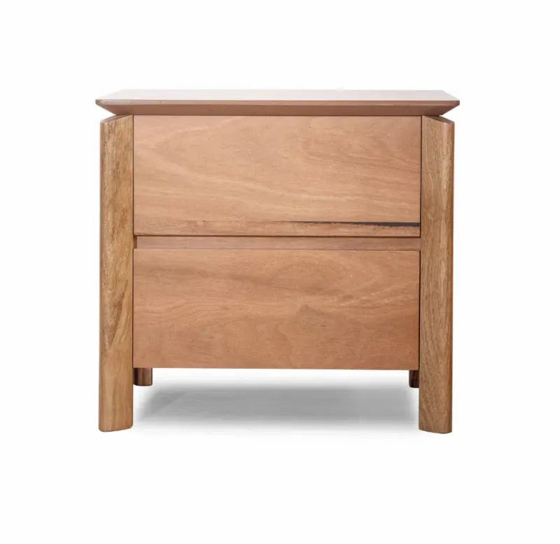 VI Atherton Timber Framed 2 Drawer Bedside Table