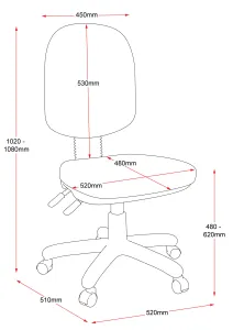 RL EG100CH Fabric Upholstered High Back Operator Chair thumbnail 2