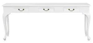 CT Queen Anne Solid Timber 3 Drawer Sofa Table thumbnail 7