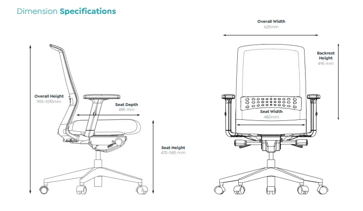OL Motion Mesh Back Task Chair with Lumbar thumbnail 3