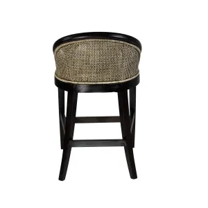 CR Alabama Timber Framed Rattan Back Fabric Seat Counter Stool thumbnail 17
