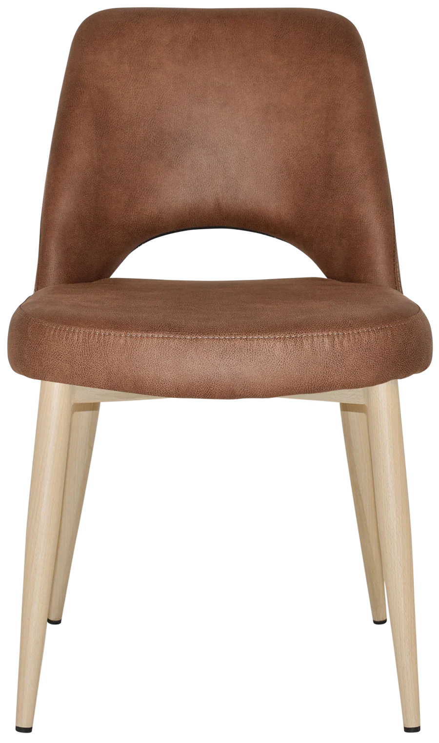 EZ Albury Birch Stained Metal Leg Upholstered Hospitality Dining Chair