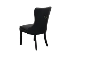 BT Elena Black PU Leather Upholstered Timber Leg Dining Chair thumbnail 5