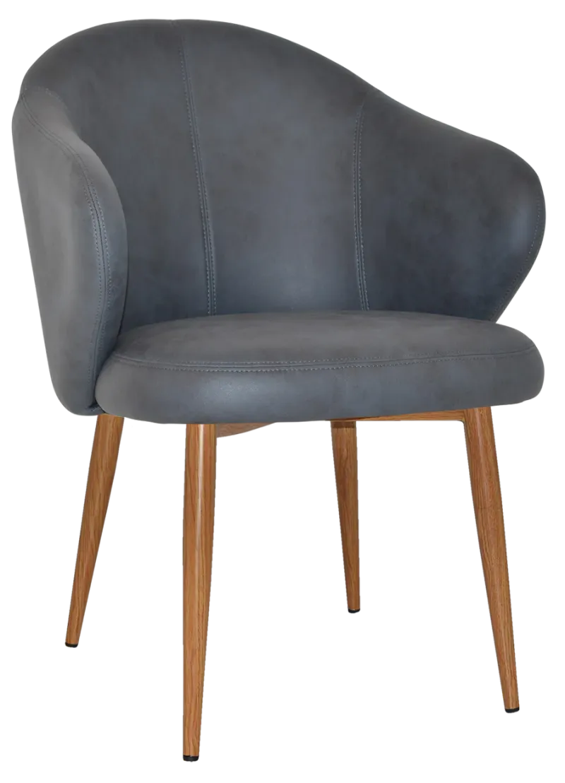 EZ ARM CHAIR HUGO METAL LIGHTOAK