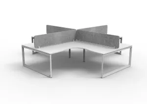RL Infinity Loop 4 People Corner Workstation with Ecopanel Screen thumbnail 9