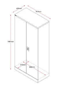 RL GO Swing Door Heavy Duty Stationery Cupboard – 4 Shelves thumbnail 3