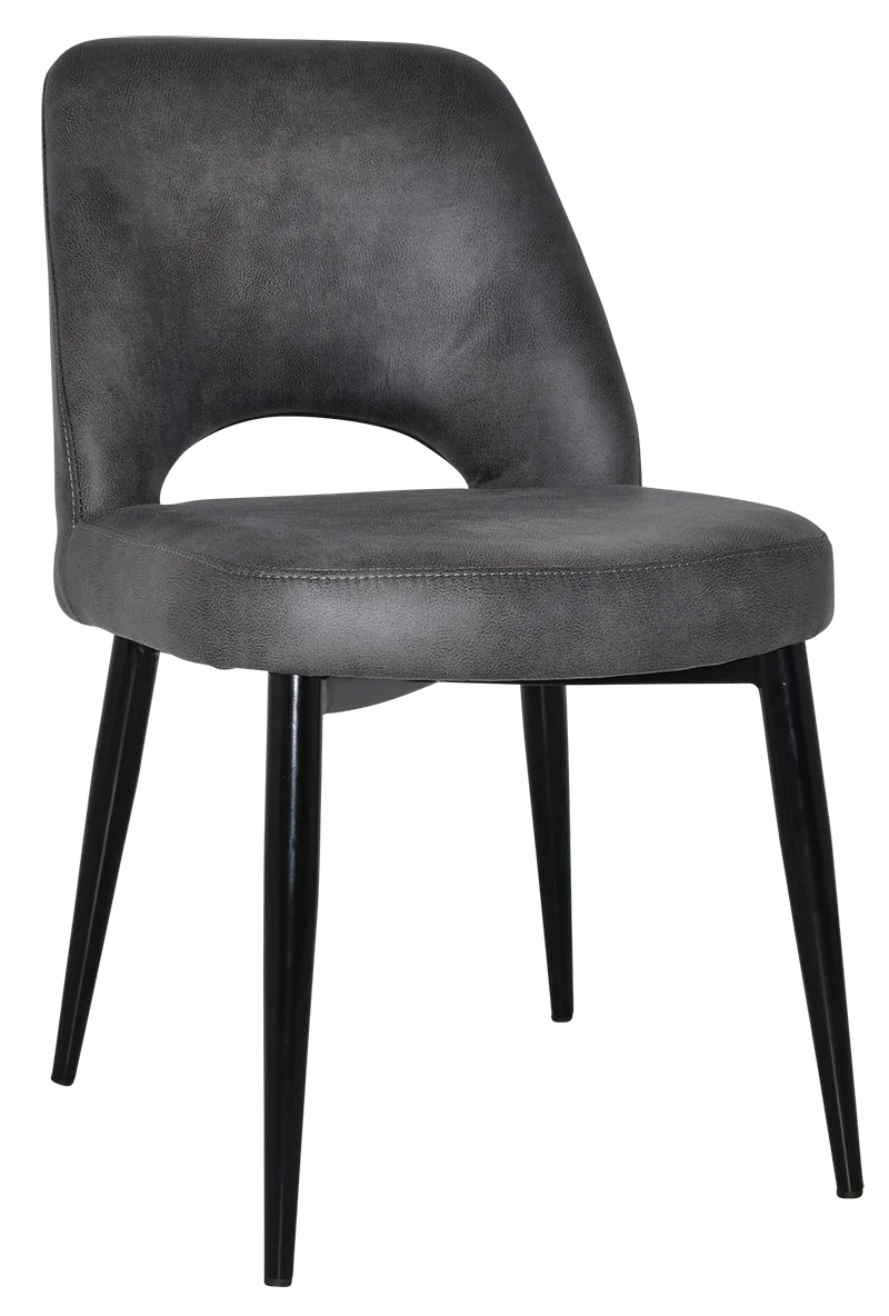 EZ Albury Black Metal Leg Upholstered Hospitality Dining Chair