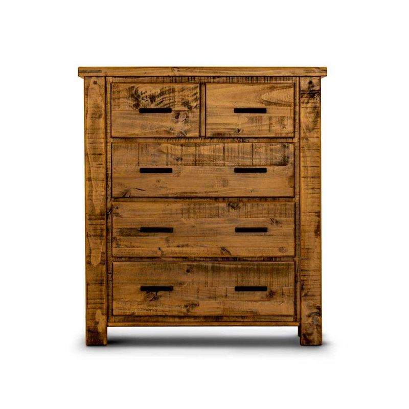 VI Outback Solid Timber 2 over 3 drawers Tallboy