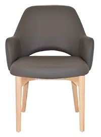 EZ Albury Solid Natural Stained Timber Upholstered Hospitality Dining Armchair - XL thumbnail 13