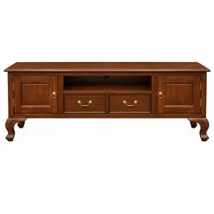 CT Queen Anne Solid Timber 2 Door 2 Drawer Entertainment Unit thumbnail 1
