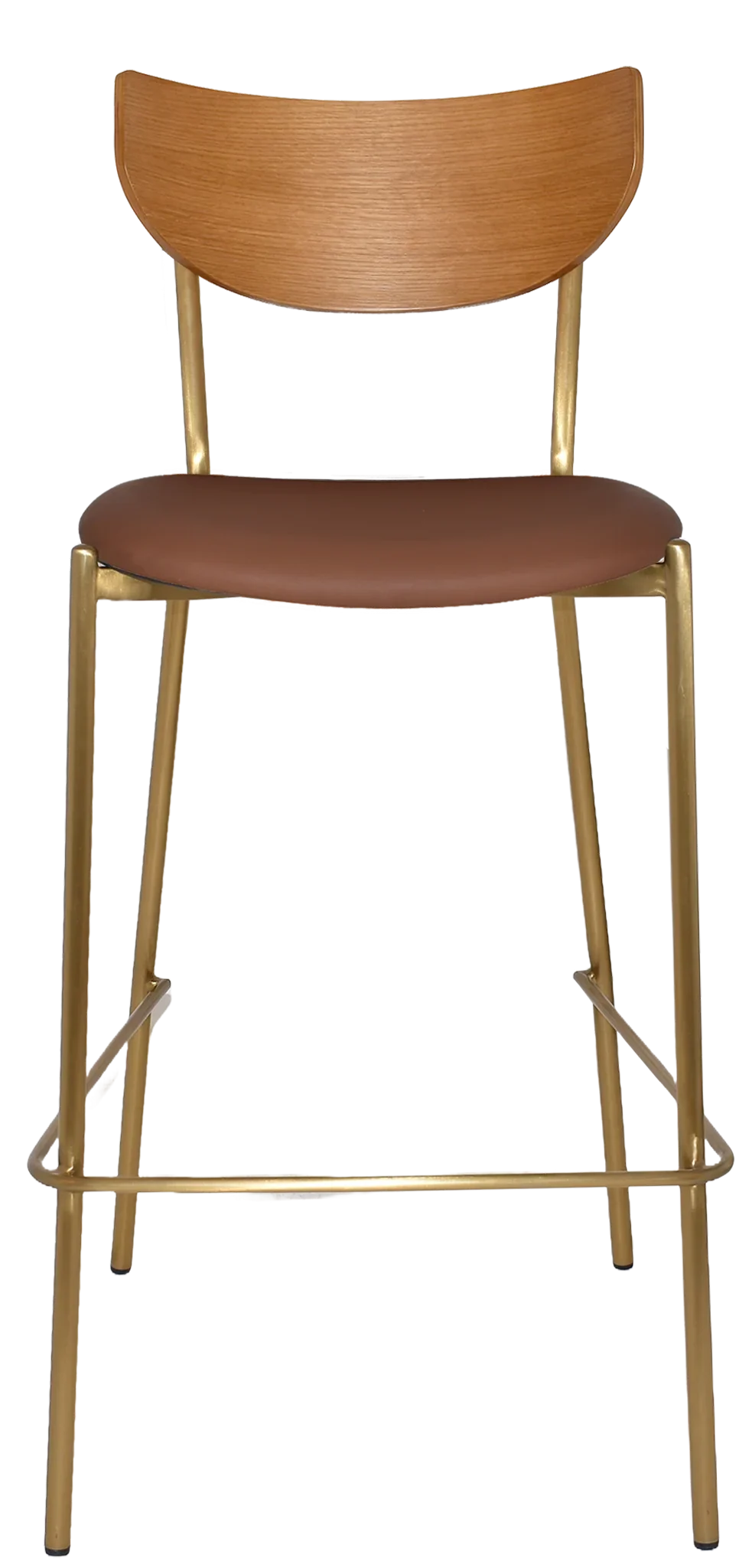 EZ STOOL MARCO BRASS - BLACK - UNUPHOLSTERED
