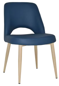 EZ Albury Birch Stained Metal Leg Upholstered Hospitality Dining Chair thumbnail 20