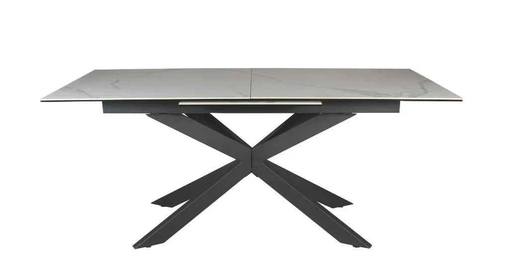 VI Iza Metal Leg Ceramic Top Extandable Dining Table