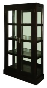 CT Paris Solid Timber 2 Door Mirror Back Display Cabinet thumbnail 1