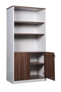 GP Office 2 Door Cabinet with 3 Open Shelves – Casnan thumbnail 2