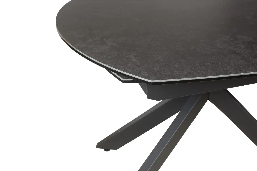 VI Kross Metal Leg Ceramic Top Extandable Dining Table