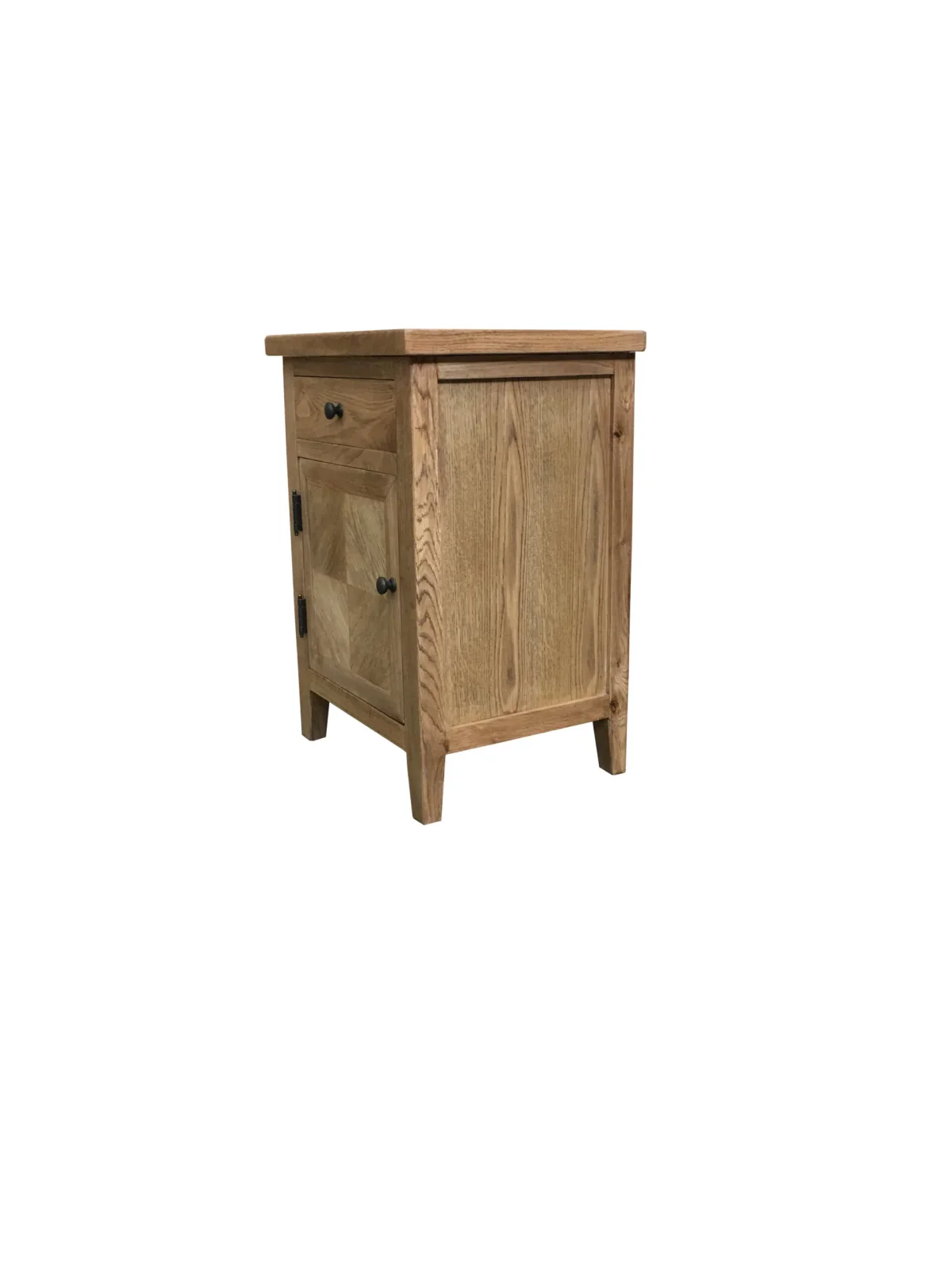 MF Queens Solid Timber 1 Drawer 1 Door Bedside Table