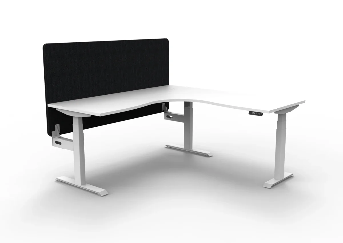 RL Boost+ Height Adjustable Corner Workstation with Black Eco Panel Screen thumbnail 9