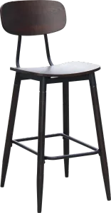 FL Austin Plywood Seat Steel Legs Hospitality Barstool thumbnail 2