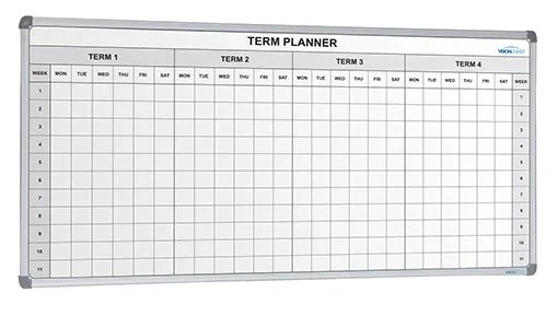 VC 4 Term School Planner Whiteboard