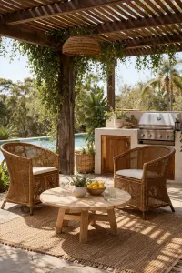 CR Adelaide Rattan Armchair with Cushion thumbnail 5