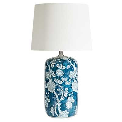 SH Forbes Floral Ceramic Base Table Lamp