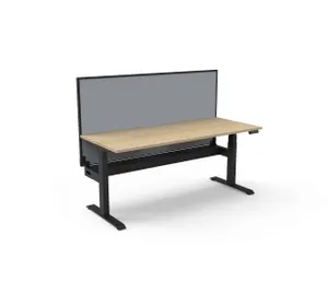 RL Boost Plus Motorized Height Adjustable Workstation with Aluminium Framed Screen thumbnail 1