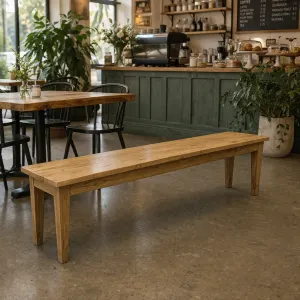 MF Solid Oak Timber Bench without Breadboard thumbnail 4